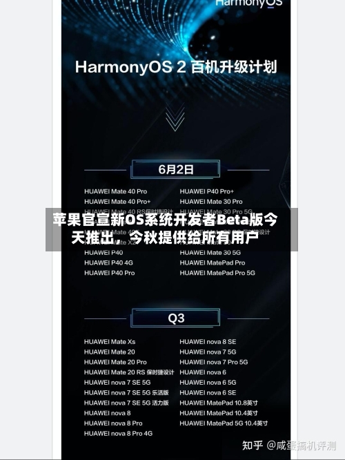 苹果官宣新OS系统开发者Beta版今天推出,今秋提供给所有用户
